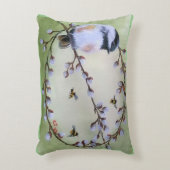 《鳥》アメリカゴガラプッシウィロービーズ装飾用クッション アクセントクッション (正面(垂直))