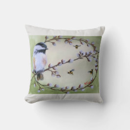 《鳥》アメリカゴガラプッシウィロービーズ装飾用クッション クッション