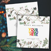 《鳥》アメリカゴガラホリデービジネスロゴクリスマス シーズンカード