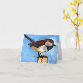 《鳥》アメリカゴガラメモカード カード (黄色い花)