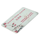 《鳥》アメリカゴガララブバードさくらんぼ花が日付を保存 マグネット (左側)