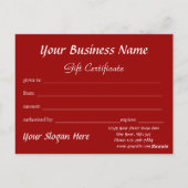 《鳥》アメリカゴガラ休暇中のギフト券 ポストカード (裏面)