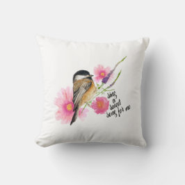 《鳥》アメリカゴガラ引用文アート クッション