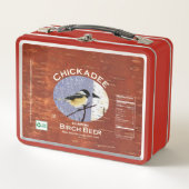 《鳥》アメリカゴガラ樺の木ビアラベル メタルランチボックス (正面)