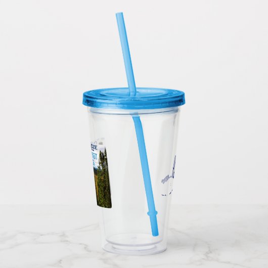 《鳥》アメリカゴガラ樺の木ビール アクリルタンブラー (左)