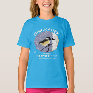 《鳥》アメリカゴガラ樺の木ビール Tシャツ