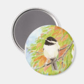 《鳥》アメリカゴガラ秋鳥秋色磁石 マグネット (正面/裏面)