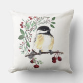 《鳥》アメリカゴガラ絵を描アート クッション (正面)