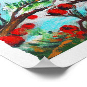 《鳥》アメリカゴガラ絵画のアートプリント ポスター (角)