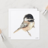 《鳥》アメリカゴガラ絵画の水彩画カード カード (正面/裏面インサイチュ)