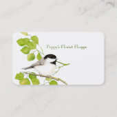 《鳥》アメリカゴガラ花屋Shoppe花 名刺 (裏面)