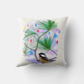 《鳥》アメリカゴガラ鳥の木の枕 クッション (裏面)