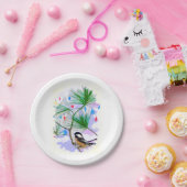 《鳥》アメリカゴガラ鳥の木の紙プレート ペーパープレート (パーティー)