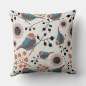 《鳥》アメリカゴガラ鳥ピンクティール(緑がかった色)パターン クッション (裏面)