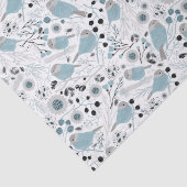 《鳥》アメリカゴガラ鳥可愛いブルーグレイ花の果実 薄葉紙 (詳細)