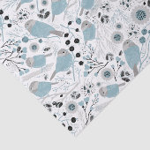 《鳥》アメリカゴガラ鳥可愛いブルーグレイ花の果実 薄葉紙 (詳細)