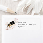 《鳥》アメリカゴガラ鳥差出人住所ラベル ラベル (インサイチュ)