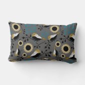 《鳥》アメリカゴガラ鳥模様 ランバークッション (裏面)