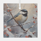 《鳥》アメリカゴガラ ガラスオーナメント (正面)