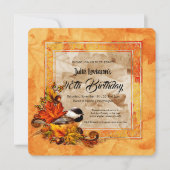 《鳥》アメリカゴガラ&ゴールデン紅葉バースデーパーティー 招待状 (正面)