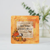 《鳥》アメリカゴガラ&ゴールデン紅葉ブライダルシャワー 招待状 (スタンド正面)