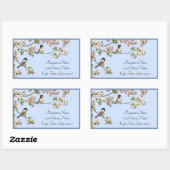 《鳥》アメリカゴガラ&フラワーキュートバード住所 シール (シート)