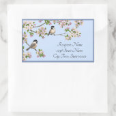 《鳥》アメリカゴガラ&フラワーキュートバード住所 シール (バッグ)