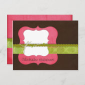 《鳥》アメリカゴガラ{pink} Hairbowはがき ポストカード (正面/裏面)