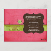 《鳥》アメリカゴガラ{pink} Hairbowはがき ポストカード (裏面)