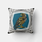 鳥、カラス、カラス クッション (裏面)