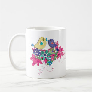 鳥, ガラス コーヒーマグカップ