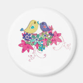 鳥、ガラス マグネット (正面)