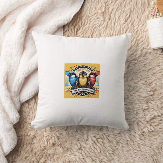 鳥 クッション (ブランケット)