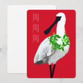 鳥 - クロツラヘラサギ シーズンカード (正面/裏面)
