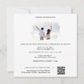 *~* 鳥 コスモス 花束 AR12 QR フォト RSVP ウェディング 招待状 (裏面)