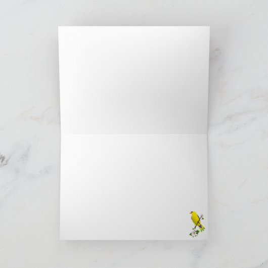 鳥 サンキューカード (内部)