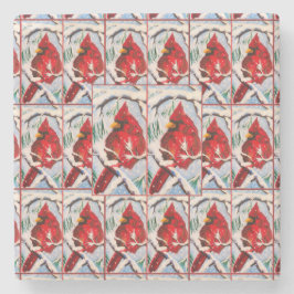 （鳥）ショウジョウコウカンチョウおもしろいコースター ストーンコースター