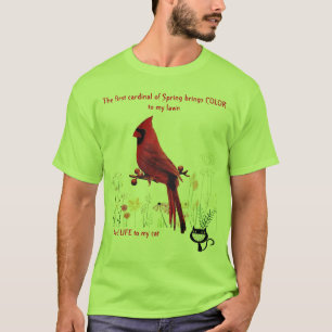 (鳥)ショウジョウコウカンチョウおもしろい猫好き Tシャツ