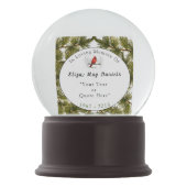 （鳥）ショウジョウコウカンチョウおよび天使のパーソナライズな記念物 スノーグローブ (裏面)