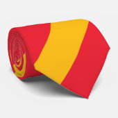 (鳥)ショウジョウコウカンチョウおよび金ゴールドの連隊ストライプなタイ ネクタイ (ロール)