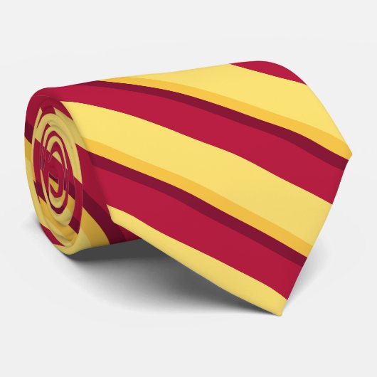 (鳥)ショウジョウコウカンチョウおよび金ゴールド大学ストライプのタイ ネクタイ (ロール)