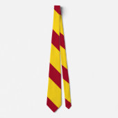 (鳥)ショウジョウコウカンチョウおよび金ゴールド広い大学ストライプ ネクタイ (正面)