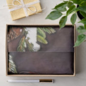 (鳥)ショウジョウコウカンチョウおよびPinecones 薄葉紙 (ギフト)