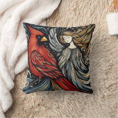 （鳥）ショウジョウコウカンチョウお洒落と天使 クッション (ブランケット)