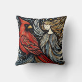 （鳥）ショウジョウコウカンチョウお洒落と天使 クッション (裏面)