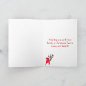 (鳥)ショウジョウコウカンチョウお洒落グリーティングカード シーズンカード (内部)