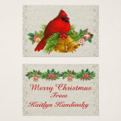 （鳥）ショウジョウコウカンチョウかわいらしギフト格納装置の名刺 – SRF (正面&裏面)