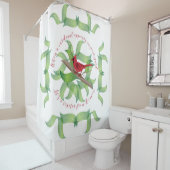 （鳥）ショウジョウコウカンチョウがあなたのヤードで…現われる時 シャワーカーテン (インサイチュ)