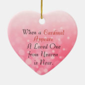 (鳥)ショウジョウコウカンチョウが現れると天国から愛される人は セラミックオーナメント (裏面)