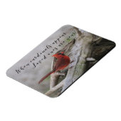 (鳥)ショウジョウコウカンチョウが現われるとき、家族は近くあります マグネット (左側)